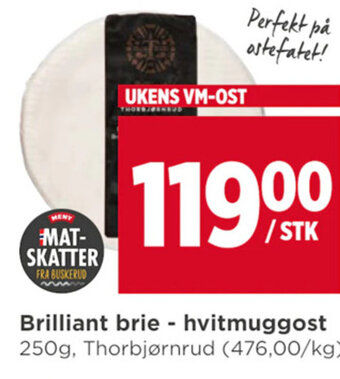 Meny Brilliant brie - hvitmuggost 250g tilbud