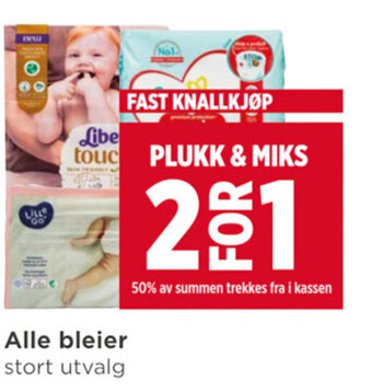 Meny Alle bleier tilbud