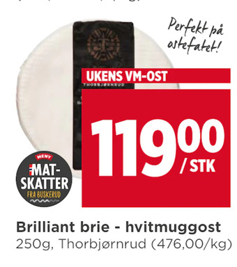 Meny Brilliant brie - hvitmuggost tilbud