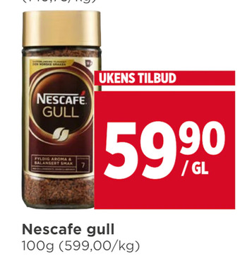 Meny Nescafe gull tilbud