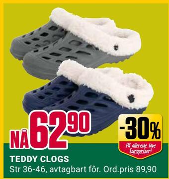 Europris Teddy clogs tilbud