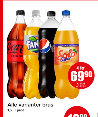 Spar Alle varianter brus tilbud