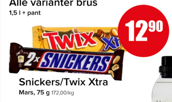 Spar Snickers/twix xtra tilbud