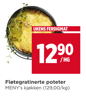 Meny Fløtegratinerte poteter tilbud