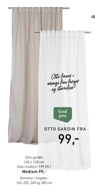 Kid Interiør Otto gardin tilbud