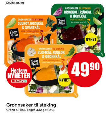 Spar Grønnsaker til steking tilbud