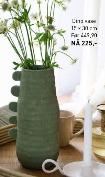 Kid Interiør Dino vase tilbud