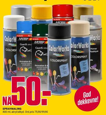 Europris Spraymaling tilbud