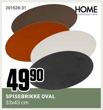 Europris Spisebrikke oval tilbud