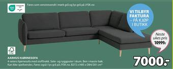 JYSK Aarhus hjørnesofa tilbud