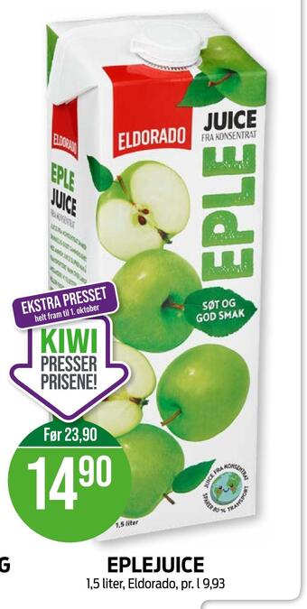 Kiwi Eplejuice tilbud
