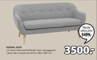 JYSK Egedal sofa tilbud