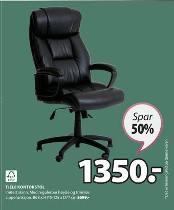 JYSK Tjele kontorstol tilbud