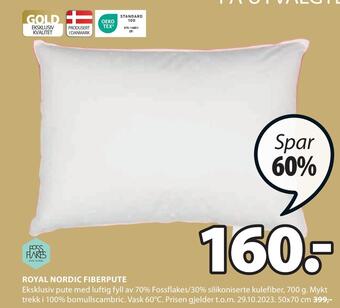 JYSK Royal nordic fiberpute tilbud