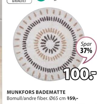 JYSK Munkfors badematte tilbud