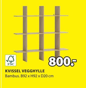JYSK Kvissel vegghylle tilbud