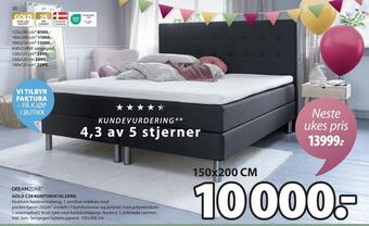 JYSK Gold c20 kontinentalseng tilbud
