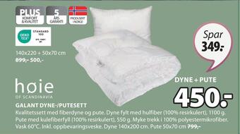 JYSK Galant dyne-/putesett tilbud