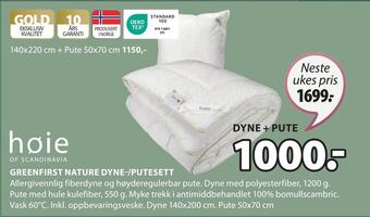 JYSK Greenfirst nature dyne-/putesett tilbud