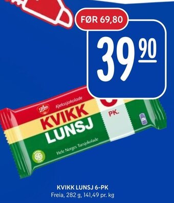 Rema 1000 KVIKK LUNSJ 6-PK Freia tilbud