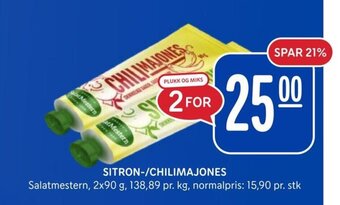 Rema 1000 SITRON-/CHILIMAJONES Salatmestern tilbud