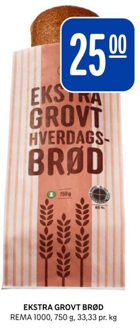 Rema 1000 EKSTRA GROVT BRØD REMA 1000 tilbud