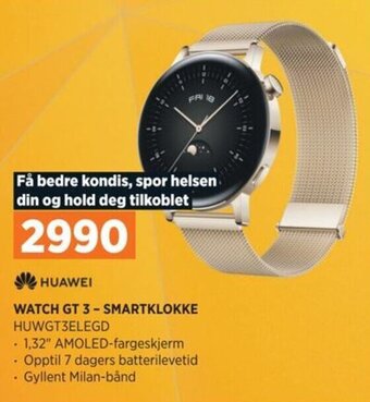 POWER HUAWEI WATCH GT 3-SMARTKLOKKE tilbud