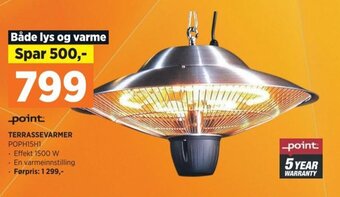 POWER TERRASSEVARMER POPH15H1 tilbud