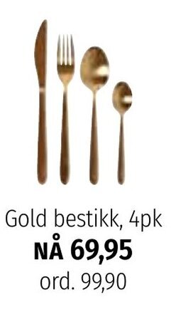 Nille Gold bestikk, 4pk tilbud