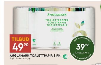 Coop Mega Änglamark toalettpapir 8 pk tilbud