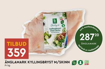 Coop Mega Änglamark kyllingbryst m/skinn tilbud