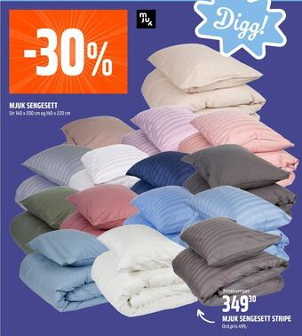 Coop Obs Mjuk sengesett stripe tilbud