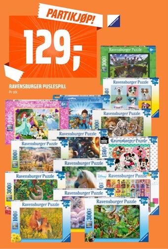 Coop Obs Ravensburger puslespill tilbud