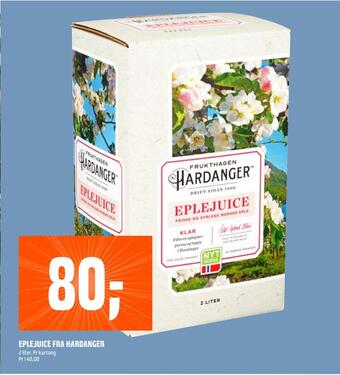 Coop Obs Eplejuice fra hardanger tilbud