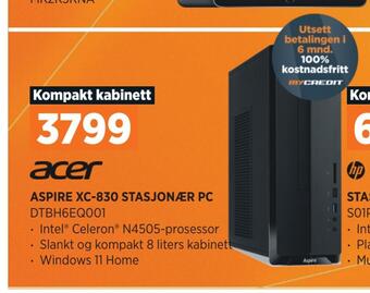 POWER Aspire xc-830 stasjonær pc tilbud