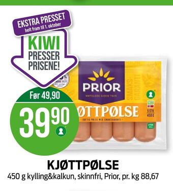 Kiwi Kjøttpølse tilbud