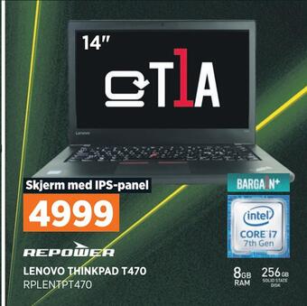 POWER Lenovo thinkpad t470 tilbud