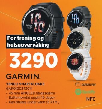 POWER Venu 2 smartklokke tilbud