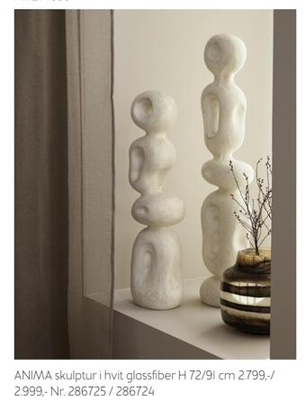 Bohus Anima skulptur i hvit glassfiber tilbud