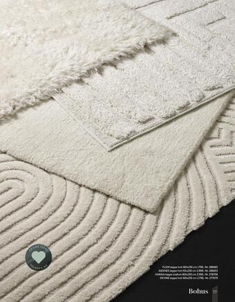 Bohus Meknes teppe hvit tilbud