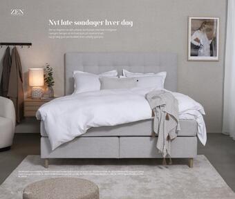 Bohus Zen milano kontinentalseng i gabriel creme med cloudtex quilt overmadrass og ben i eik tilbud