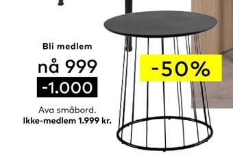 Skeidar Ava småbord tilbud