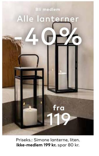 Skeidar Simone lanterne, liten tilbud