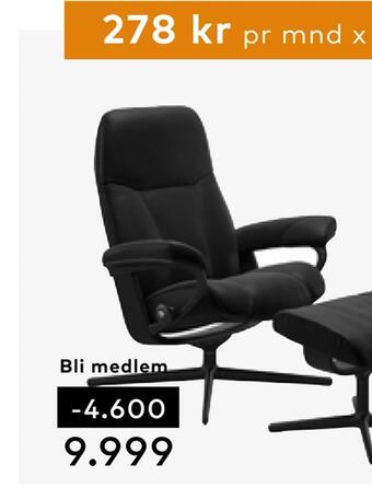 Skeidar Stressless consul lenestol tilbud