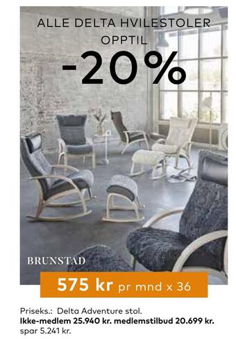 Skeidar Delta adventure stol tilbud