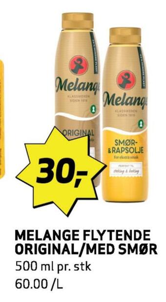 Bunnpris Melange flytende original/med smør tilbud