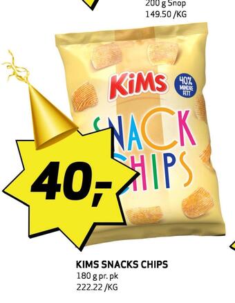 Bunnpris Kims snacks chips tilbud