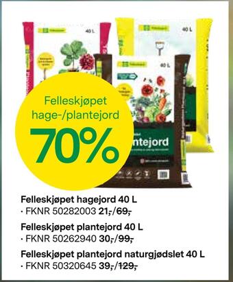 Felleskjøpet Felleskjøpet hagejord 40 l tilbud