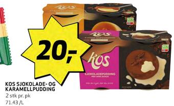Bunnpris Kos sjokolade- og karamellpudding tilbud
