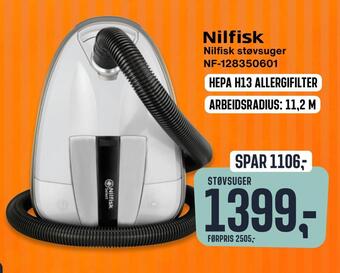 Skousen Nilfisk støvsuger nf-128350601 tilbud